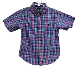 Polo Ralph Lauren Toddler Boys Plaid Button-Up Shirt 3T Multicolor - Picture 1 of 4