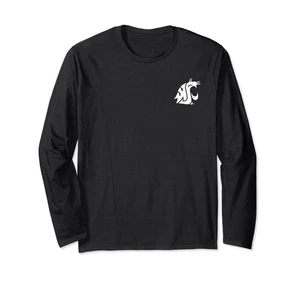 Washington State Cougars Left Chest Icon Logo Long Sleeve T-Shirt - Picture 1 of 1