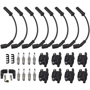 UF413 8 pack Ignition Coils + Spark Plugs + Wire For Chevy GMC 5.3L 6.2L V8 - Picture 1 of 11