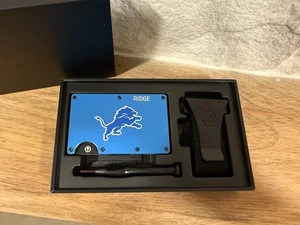 Brand New! Detroit Lions NFL Slim Ridge RFID Blocking Wallet with Money Clip  - Picture 1 of 9
