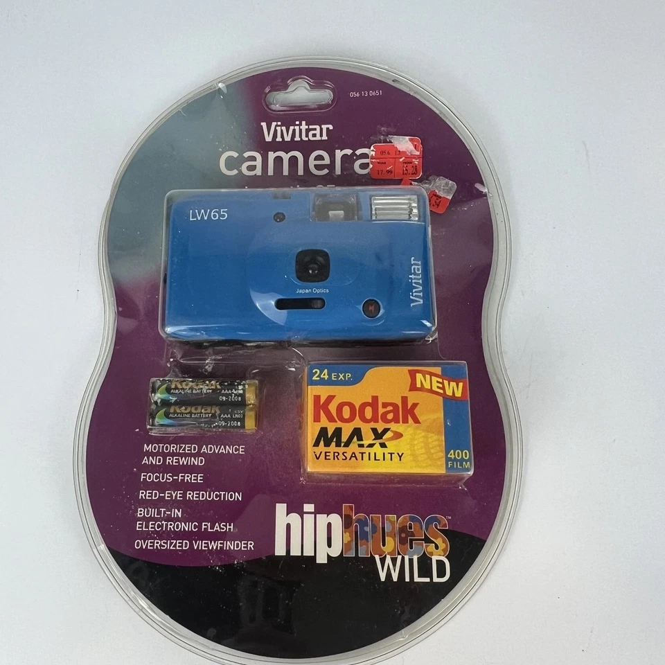 Vivitar Hip Hues Wild LW65 35mm Film Camera – Automatic | Blue | NEW Sealed - Image 1 of 4