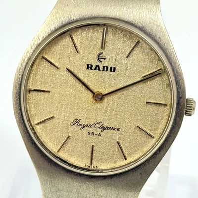RADO ROYAL ELEGANCE SR-A AUTOMATIC MEN'S DATE GOLD VINTAGE WATCH SWISS G92 - image 1 of 4