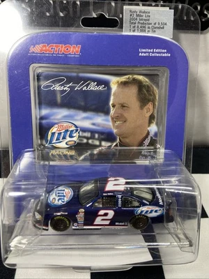 Dodge fundido a presión 1/64 2004 #2 Rusty Wallace Miller Lite en pantalla cubierta Foto 1 de 4