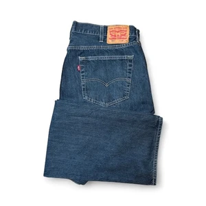 Levi's 501 Straight Leg Classic Denim Jeans Button Fly Mens Tag 40x30 Real 40x28 - Picture 1 of 13