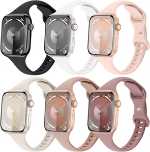 Slim Thin Bands Compatible with Apple Watch 38Mm 40Mm 41Mm 42Mm 44Mm 45Mm 46Mm.. - Picture 1 of 11