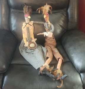 Gathered Traditions Joe Spencer Hermione Hen Reginald Rooster Thanksgiving FALL - Picture 1 of 18