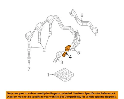 KIA OEM 03-06 Sorento Sistema de encendido eléctrico-Cable de enchufe 2744039800 Foto 1 de 2