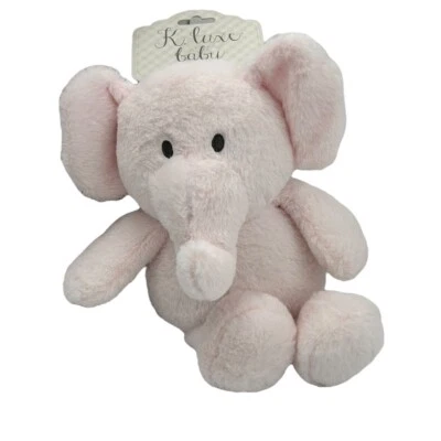 Elefante Rosa Suave Lovey Peluche Arrugado Oreja Sonajero Circo K Luxe Bebé Foto 1 de 4