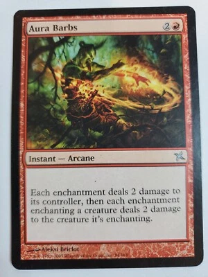 MTG Magic The Gathering Card Aura Barbs Instant Arcane Red Betrayers Kamigawa  - Image 1 of 2