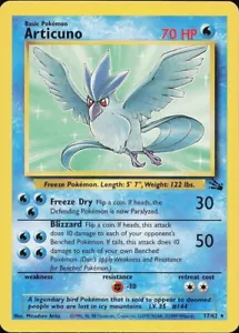 Articuno Non Holo Rare - 17/62 Fossil Excellent - Pokemon Card - Picture 1 of 2