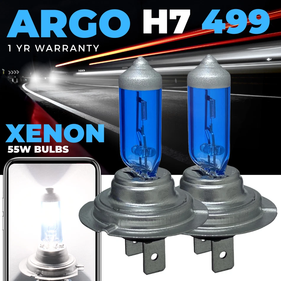 H7 55w Xenon White Headlight Bulbs Super 6500k Lamp Light Effect HID Bulb 12v - Image 1 of 4