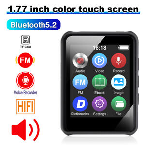 MP3 Player Bluetooth 5.2 Touch Screen Sport Lossless Sound HIFI Music FM Radio