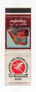 1950 Milwaukee Road Front Strike Railroad Matchbook Cover Matchcover - Picture 1 of 2