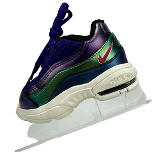 Nike Air Max 95 Toddler A09212-500 Metallic Purple & Teal Sneakers Shoes Sz 4C - Picture 1 of 11