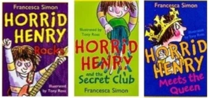 NEW x 3 HORRID HENRY books Secret Club Rocks Meets the Queen - Imagen 1 de 1