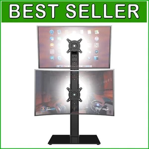 Stylish Dual Monitor Mount - Swivel & Height Adjustable for Ergonomic Workspaces - Photo 1/10