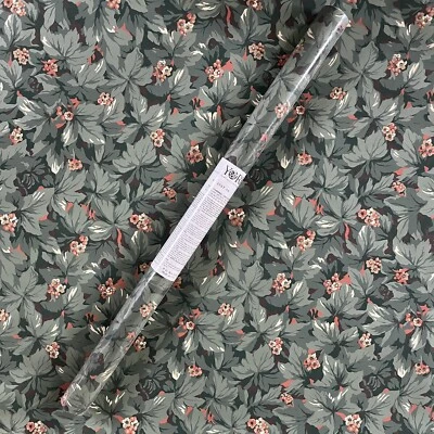 York Wallcovering Sage Hunter Green Leaf Floral Wallpaper Double Roll Mauve 60 - Image 1 of 4