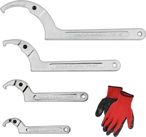 Neu 4-teiliges Set verstellbarer Hakenschlüssel Schraubenschlüssel 3/4-2"", 1 1/4-3"", 2-4 3/4""... - Bild 1 von 6