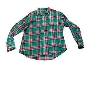 Polo Ralph Lauren Para Hombres 2XL Cuadros Clásico Golf Rugby Preppy Poni Verde Rojo - Imagen 1 de 8