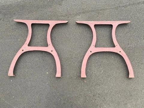 Antique Vintage Industrial Cast Iron Table Legs Island Workbench Salvage Cover