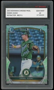 Daniel Susac 2024 Bowman Chrome Pros. Refractor 1st Graded 10 Rookie Card - Picture 1 of 1