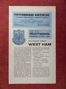 SPURS v WHU | 1964/1965 | LONDON CHALLENGE CUP R1 | 1 OCT 1964 | UK FREEPOST - Picture 1 of 3