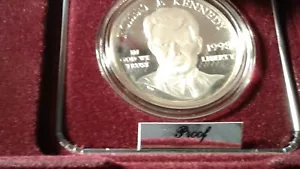 1998 Robert F. Kennedy Proof & UNC Silver Dollars - Box & CoA - Picture 1 of 12