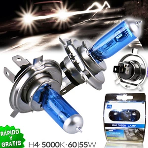 2x BOMBILLAS HALOGENAS H4 LAMPARAS 5000K 12V 55W LARGAS CORTAS NIEBLA MUY CLARA - Imagen 1 de 6