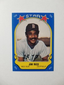 JIM RICE 1981 FLEER STAR STICKER BASEBALL CARD # 53 BOSTON RED SOX