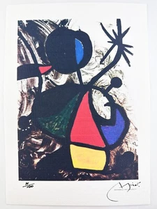 Joan Miro Original Vintage Art Print Lithograph Signed Limited with COA - Picture 1 of 3