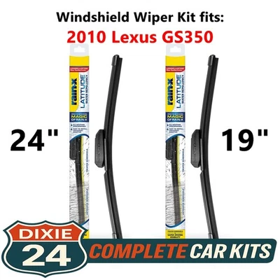 Rain-X Latitude 2-n-1 Windshield Wiper Kit fits: 2010 Lexus GS350 (24" & 19") Foto 1 de 4