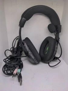 Turtle Beach Ear Force X12 Black Wire Gaming Headset PC & Xbox 360 - Imagen 1 de 9