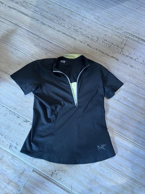Camisa de ciclismo Arc'teryx Kapta para mujer pequeña 1/4 cremallera gris manga corta Foto 1 de 3