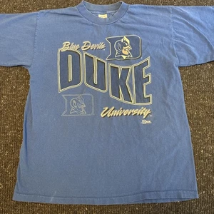 Vintage 90’s RARE Single Stitch Salem Sportswear DUKE BLUE DEVILS T-Shirt Large - Bild 1 von 13
