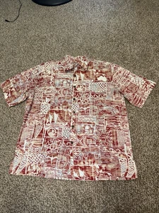 Kahala “1936” Hawaiian Red Voyager Button Down Shirt - X-LARGE Size - Picture 1 of 8