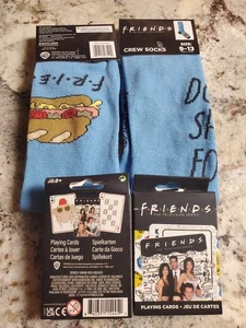Friends TV Show 1 Spielkarten & Joey Don't Shair Essen 1 Paar Socken brandneu - Bild 1 von 3