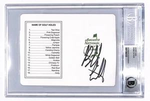 Bubba Watson signed Masters Scorecard 2012 and 2014 Masters Champion BAS Beckett - Picture 1 of 3