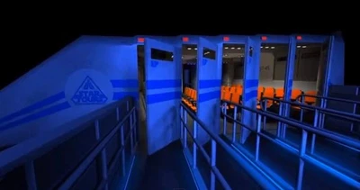 Disneyland TOMORROWLAND original 1987 STAR TOURS STARSPEEDER door signs prop (2 - Image 1 of 4