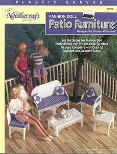 Fashion Doll (barbie)  Patio Furniture - Plastic Canvas Instruction Booklet - Picture 1 of 1
