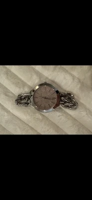 MICHAEL KORS MK3357 RUNWAY Silver Tone Pink Crystal Pave Dial Women's Watch - Image 1 of 2