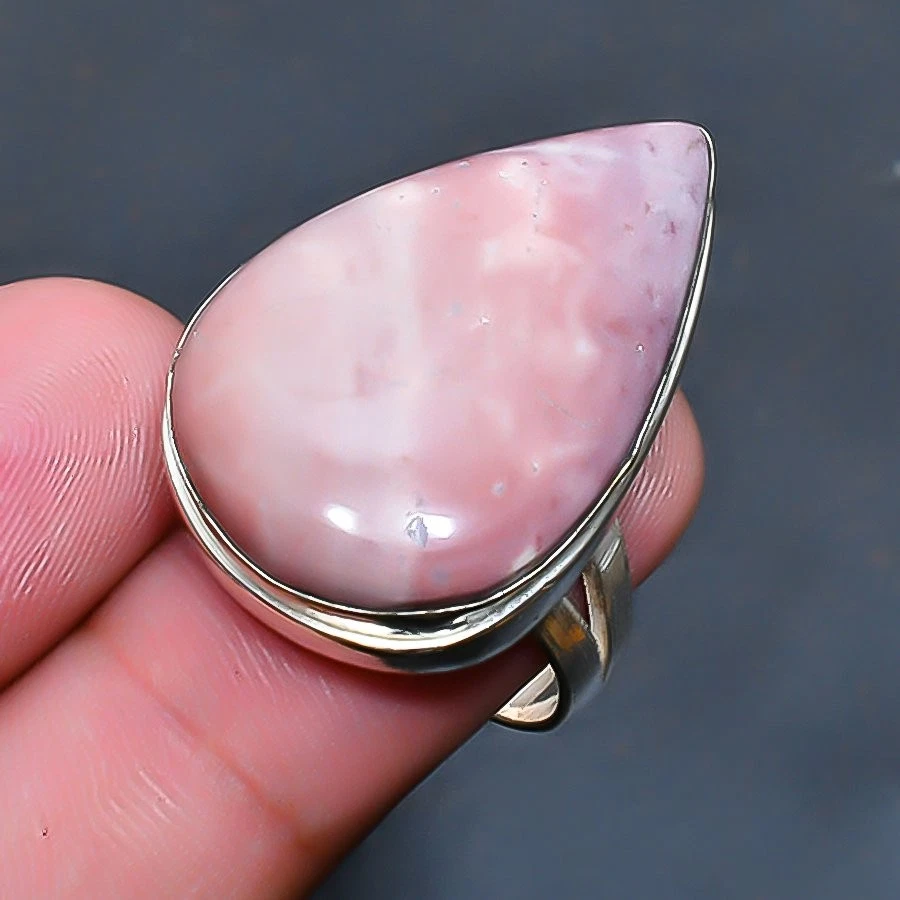 Porcelain Jasper Gemstone Handmade Jewelry Ring US Size 7.5 - Image 1 of 1