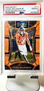 Jaleel McLaughlin 2023 Panini Select #428 Neon Orange Pulsar /7 - Picture 1 of 3