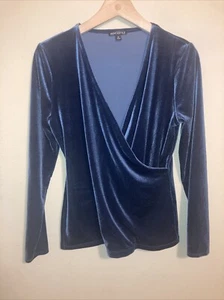 J Crew Too Velvet Whimsygoth Fairy Blue Womens M Stretch - Picture 1 of 7