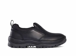 MONGREL 915025 Non-safety Soft Toe Slip-on Work Shoes BLACK Leather Men's Boots - Picture 1 of 2