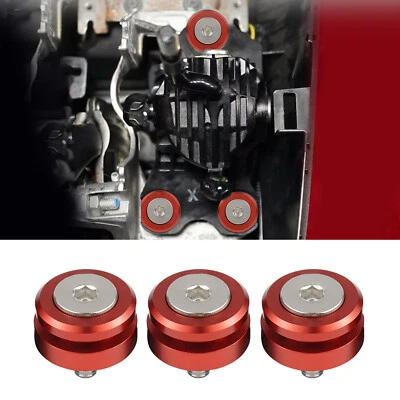 Billet Aluminum Shifter Base Bushings Kit For Honda Civic all MT 2006-2011 Red - Image 1 of 4