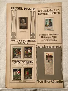 German Poster or ad stamps  on 1914 German magazine page  13 poster in the ads - Picture 1 of 8