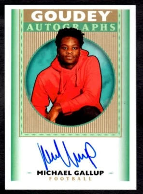 2019 UPPER DECK GOODWIN CHAMPIONS GOUDEY AUTOGRAPHS #GAMG MICHAEL GALLUP - Image 1 of 2