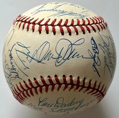 1987 New York Mets Team signed National League baseball-31 signatures-Carter-JSA - Image 1 of 4