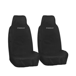 FOR VW PASSAT IN WHITE - PREMIUM & HEAVY DUTY FRONT SEAT COVERS 2x WATERPROOF - Picture 1 of 2