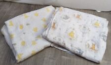 Lot of 2 Disney Baby Aden & Anais Winnie the Pooh large Swaddle Blankets 45x40